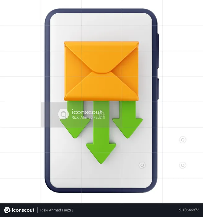 メールをダウンロード  3D Icon