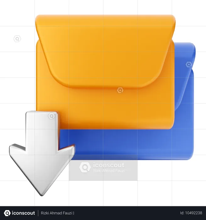 Download Email Message  3D Icon