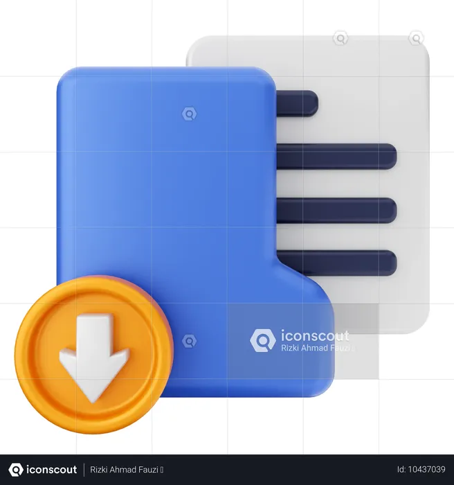 Download Folder  3D Icon