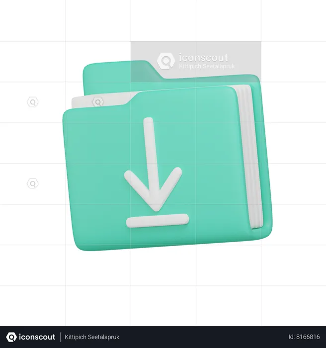Downloads folder  3D Icon