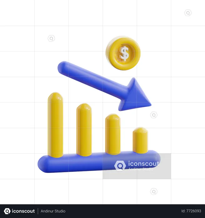 Downtrend  3D Icon