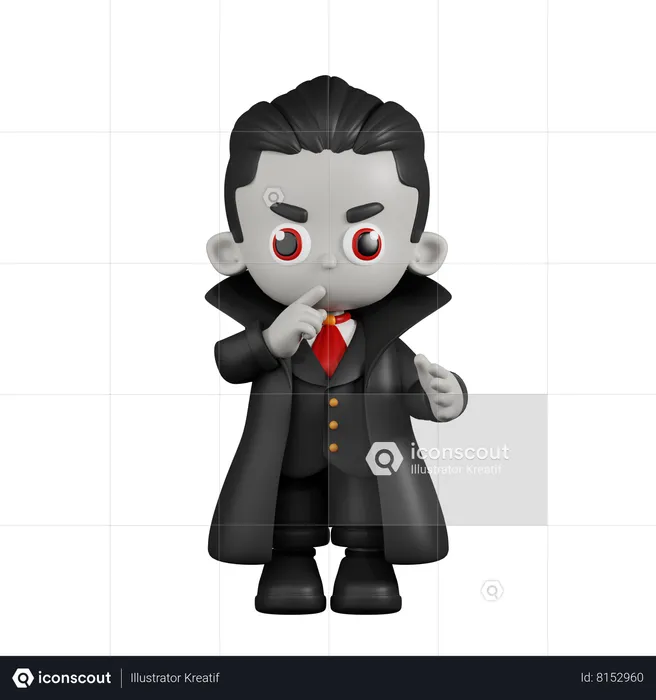 Dracula Vampire Quiet  3D Illustration