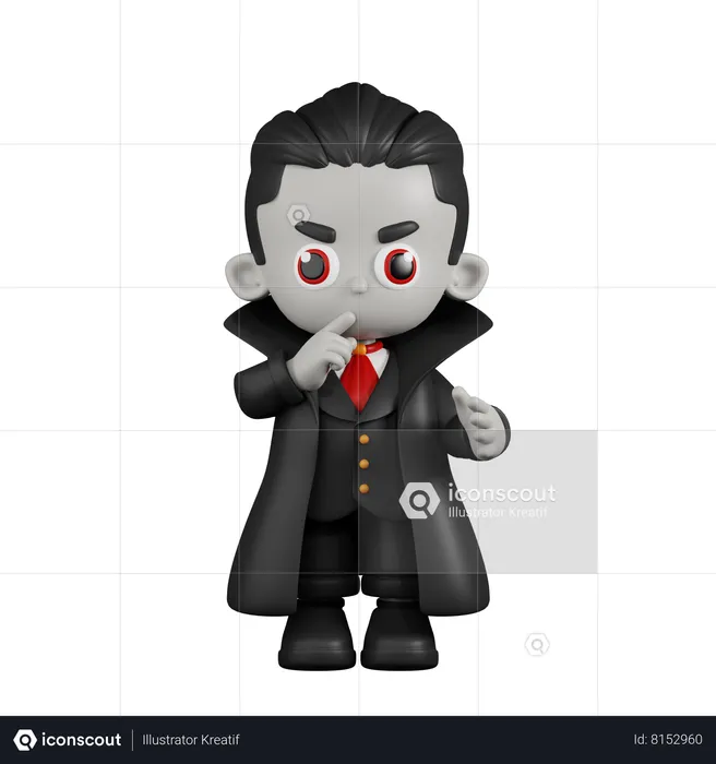 Drácula Vampiro Tranquilo  3D Illustration