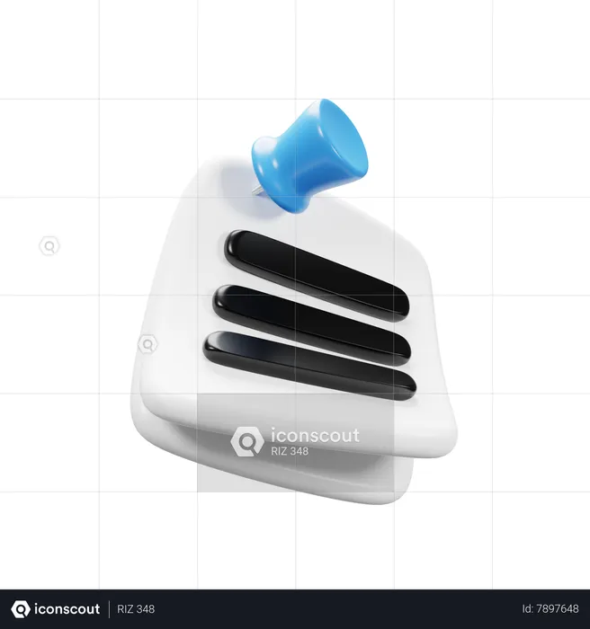 Drafting Note  3D Icon