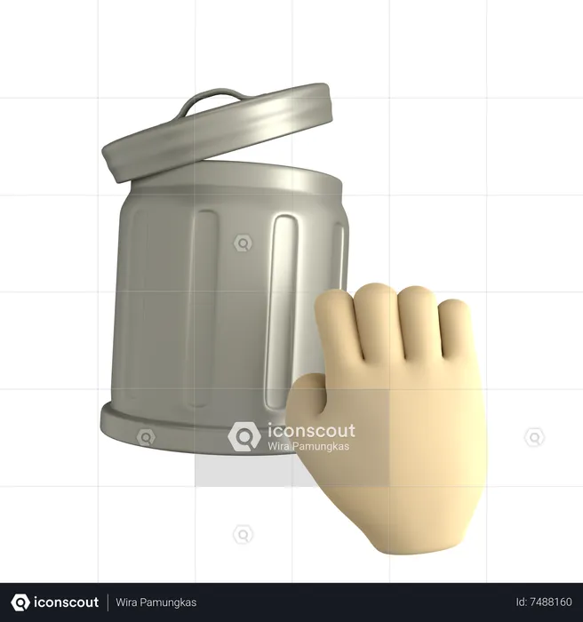 Drag To Trash  3D Icon