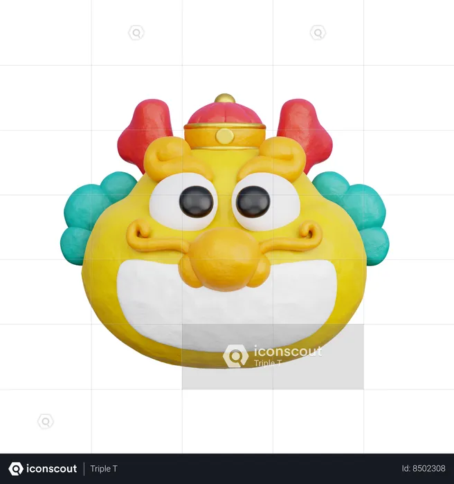 Lindo dragão chinês  3D Icon