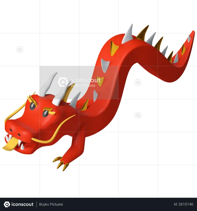 Dragon Head Costume 3D Icon download in PNG, OBJ or Blend format