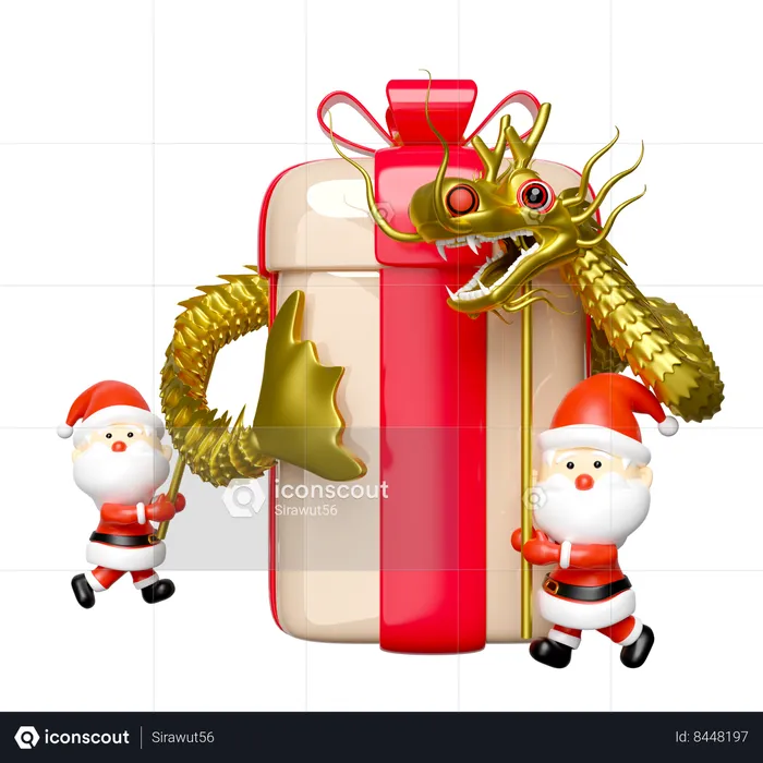 Dragon box  3D Illustration