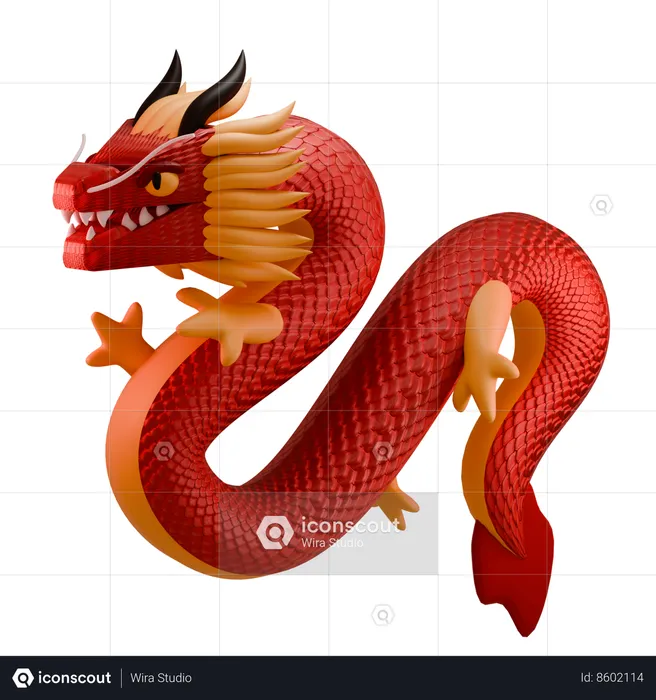 Dragon chinois  3D Icon