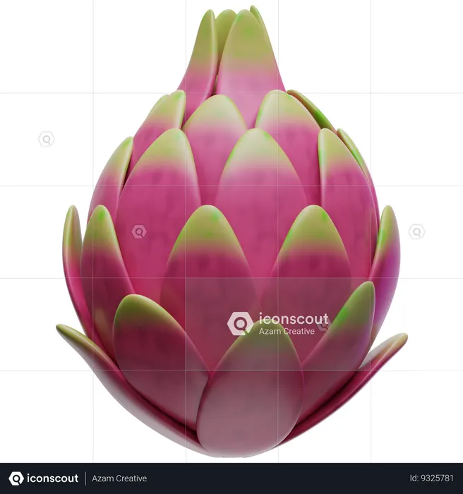 Dragon Fruit  3D Icon