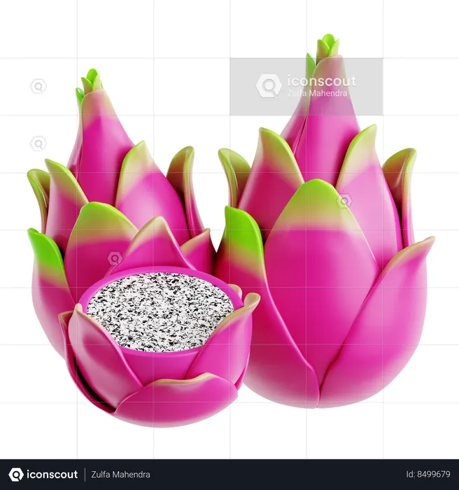 Dragon Fruit  3D Icon