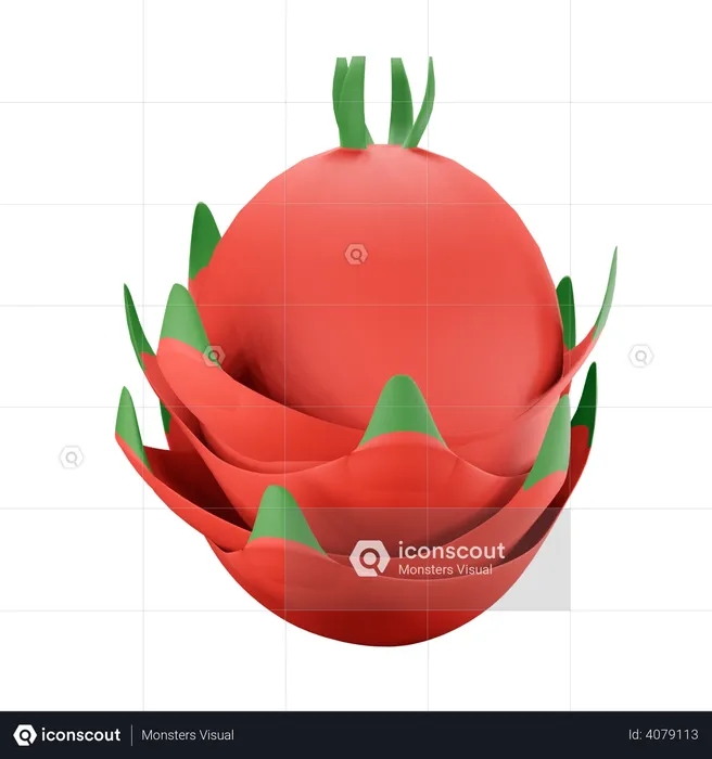 Dragon Fruit  3D Illustration