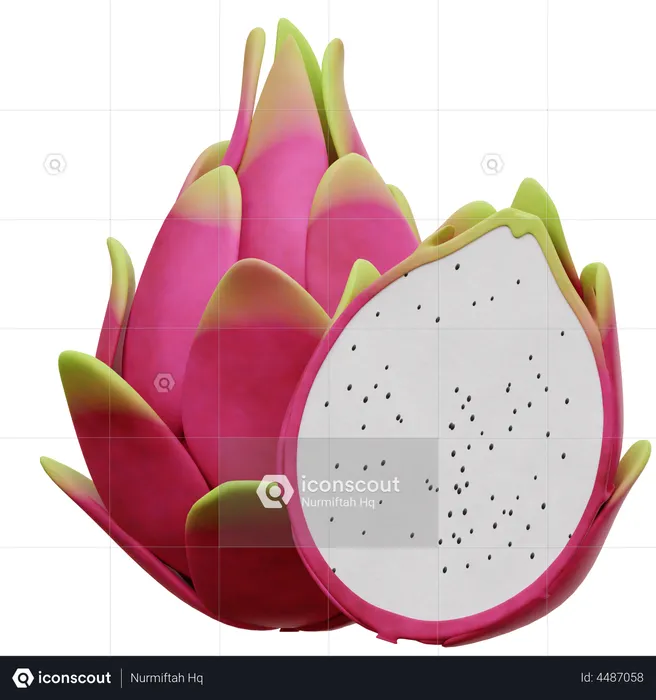 Dragon Fruit  3D Icon