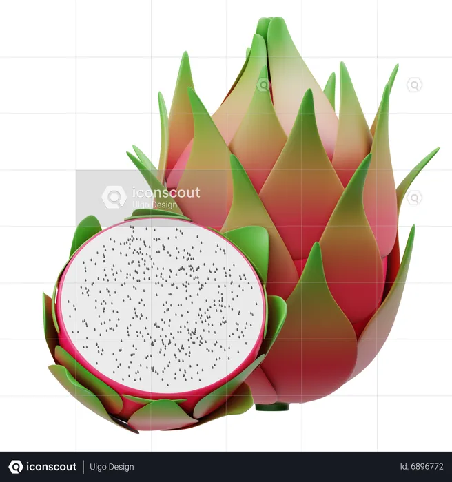 Dragon Fruit  3D Icon