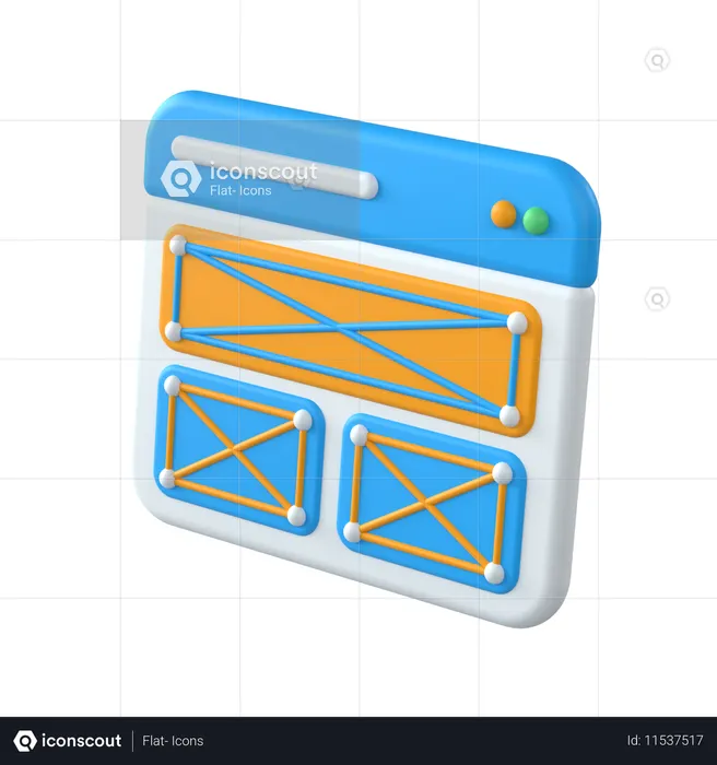 Drahtgitter  3D Icon