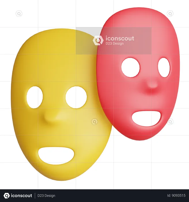 Drama and Comedy  3D Icon