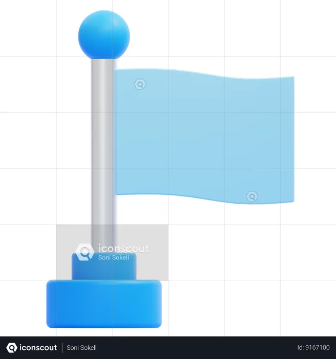 Drapeau  3D Icon