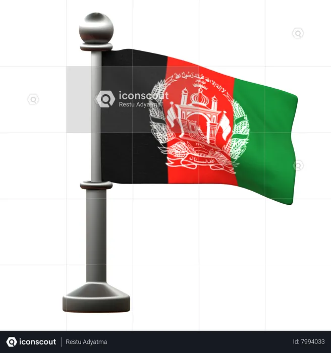 Drapeau afghanistan Flag 3D Icon