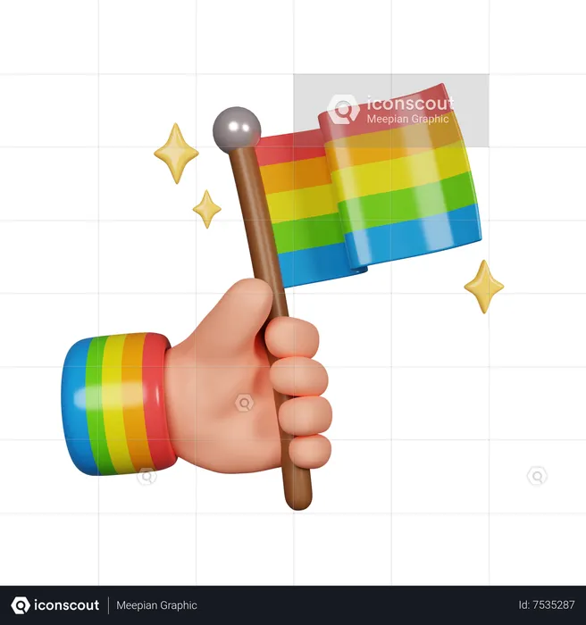 Arc en ciel lgbt  3D Icon