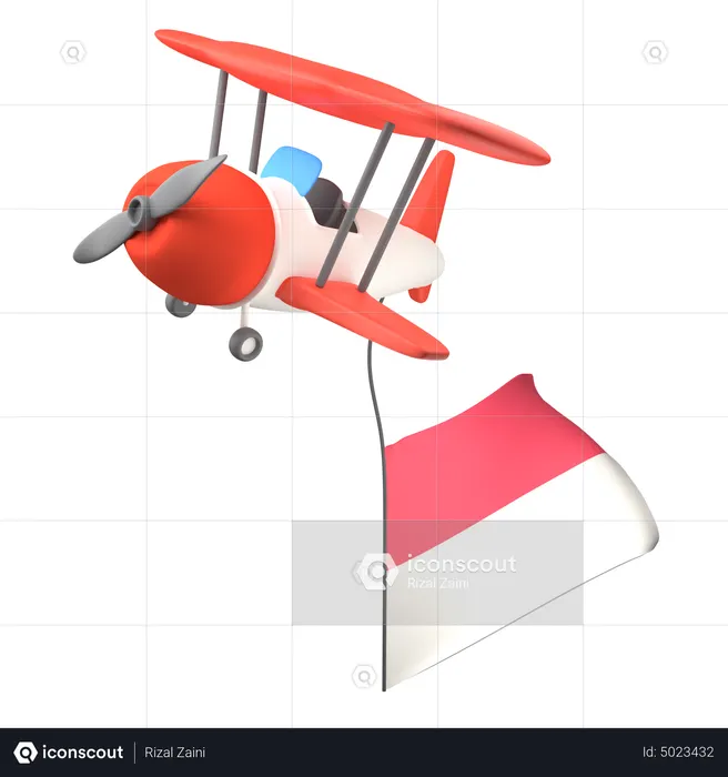 Drapeau d'avion  3D Icon