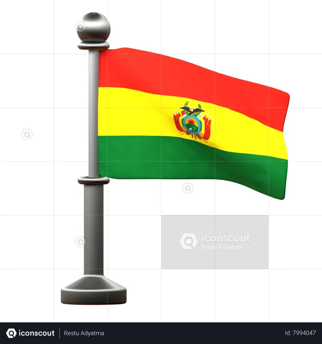 Drapeau de la Bolivie Flag 3D Icon