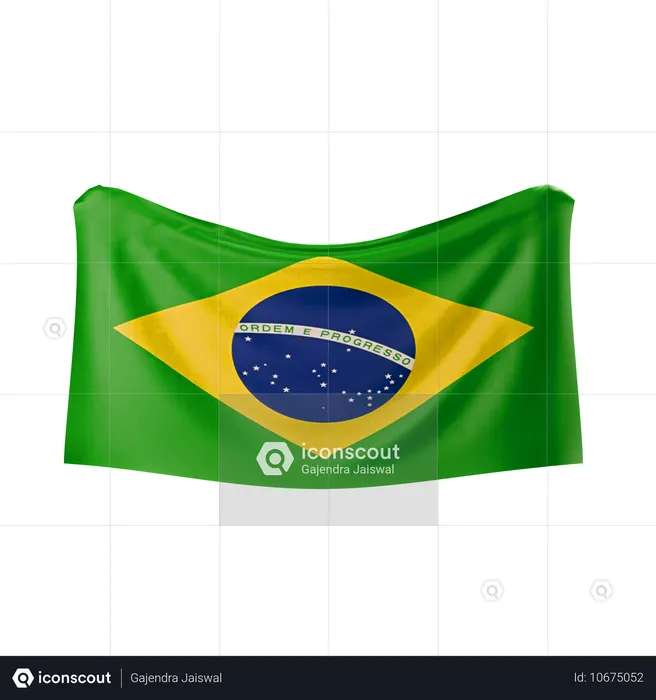 Drapeau du Brésil Flag 3D Icon