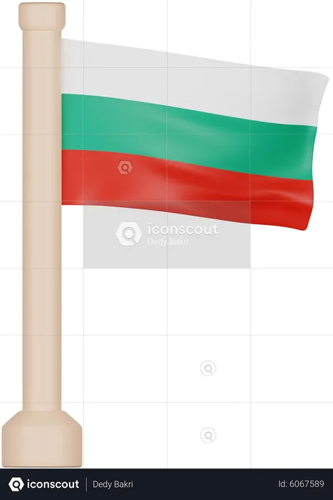 Drapeau de la Bulgarie Flag 3D Icon