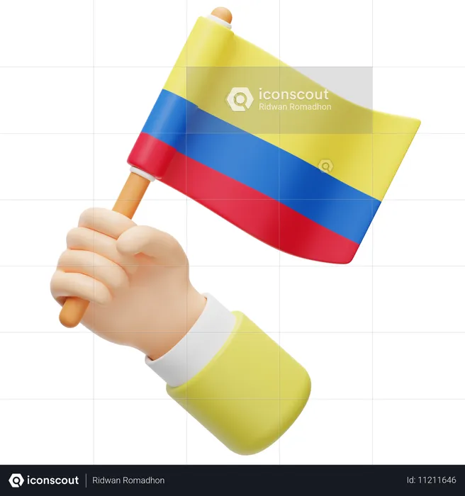 Drapeau de la Colombie Flag 3D Icon