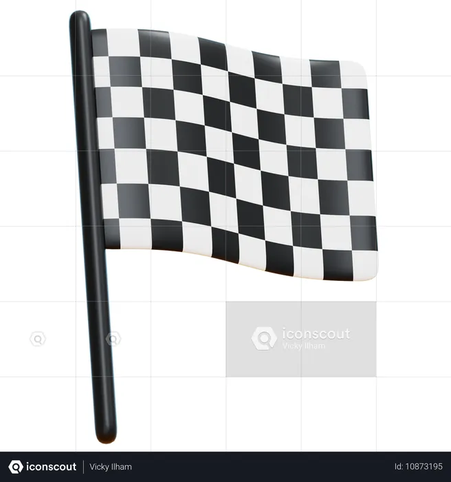 Drapeau de départ  3D Icon