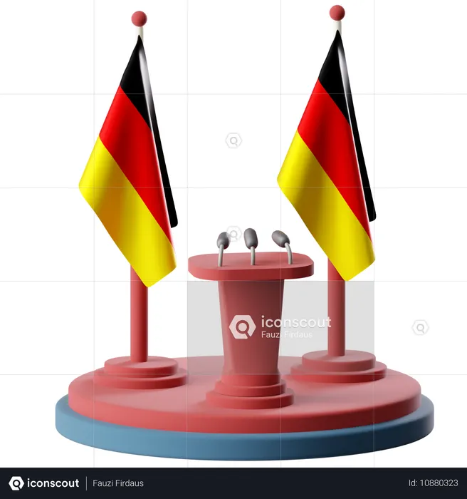 Drapeau de l'allemagne  3D Icon