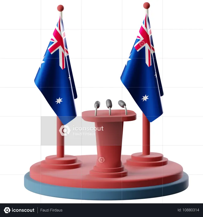 Drapeau de l'australie  3D Icon