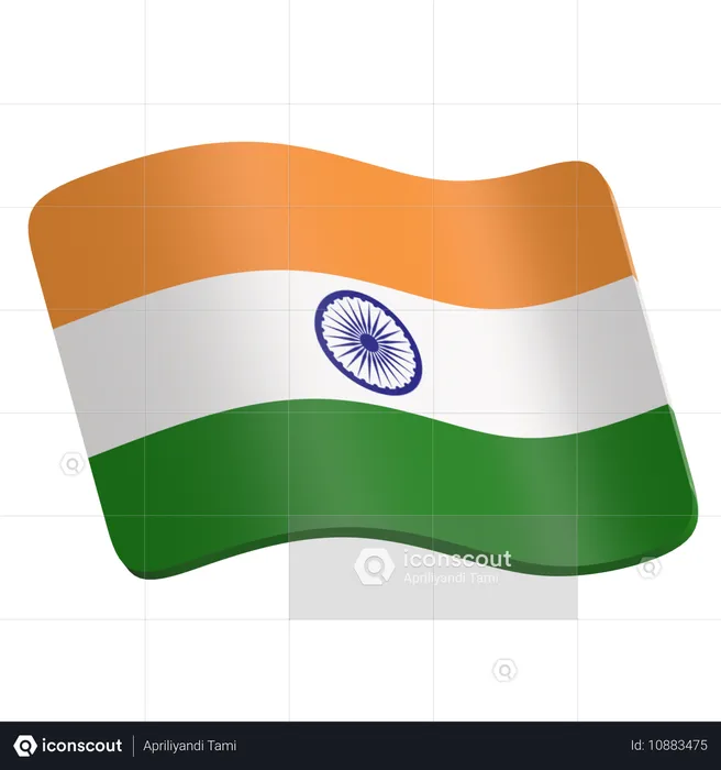 Drapeau Inde  3D Icon