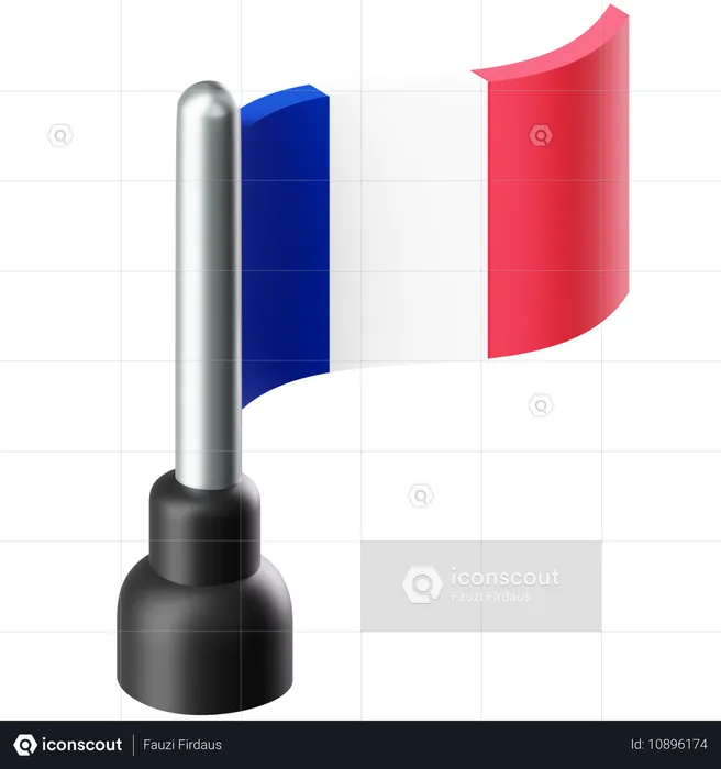 Drapeau de la france Flag 3D Icon