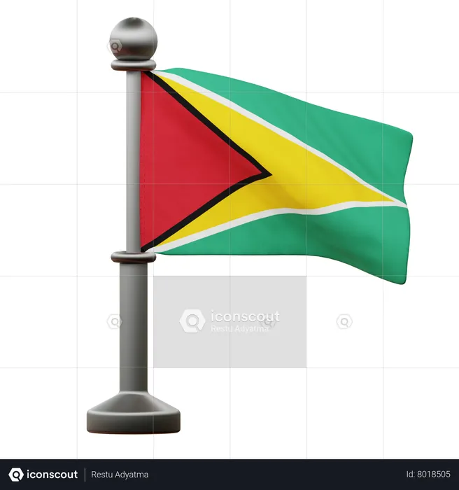 Drapeau de la Guyane Flag 3D Icon