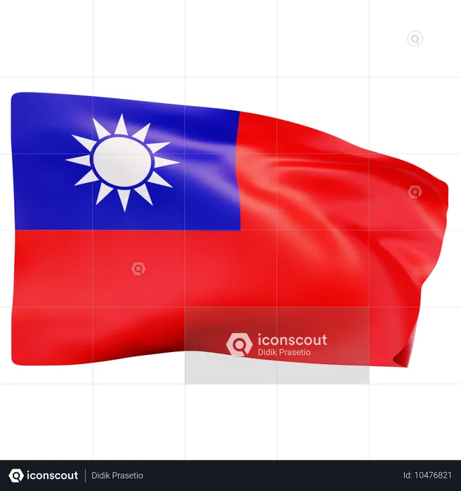 Drapeau de Taïwan Flag 3D Icon