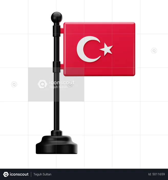 Drapeau de la Turquie Flag 3D Icon