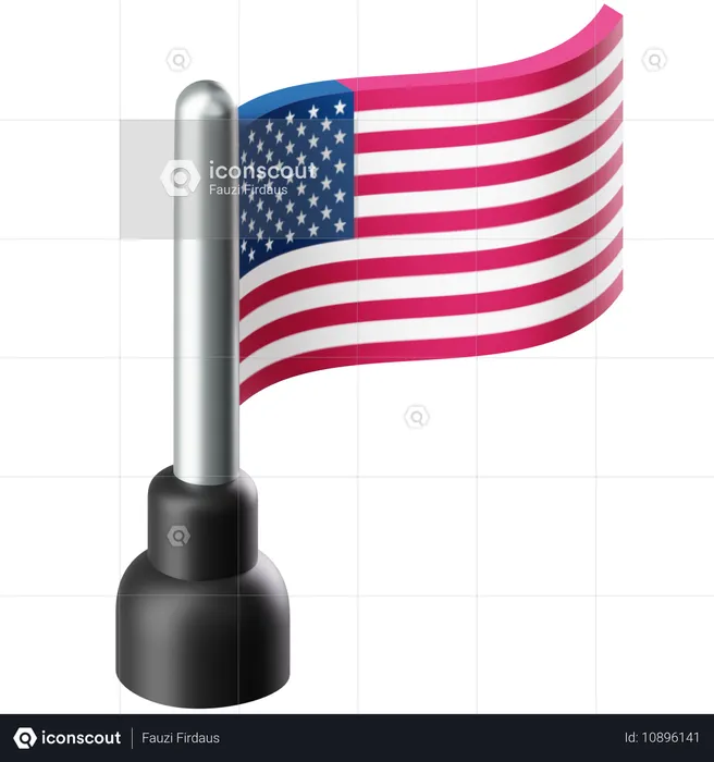 Drapeau des états-unis Flag 3D Icon