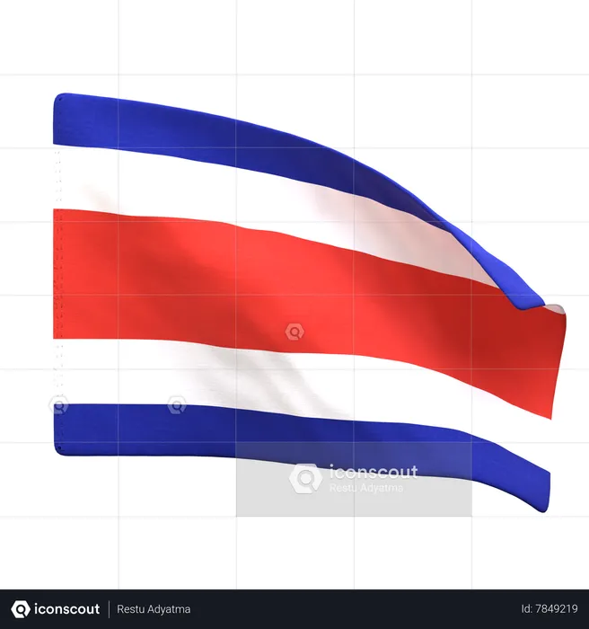 Drapeau du costa rica Flag 3D Icon