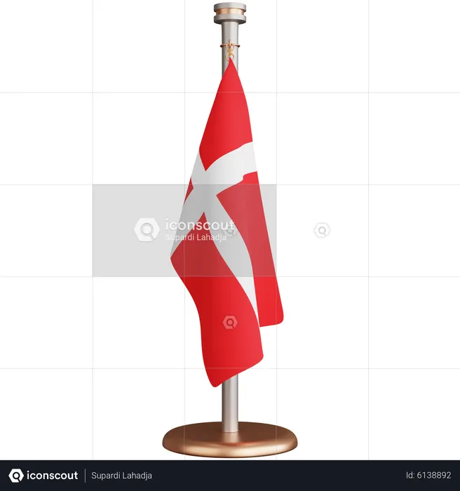 Drapeau du Danemark  3D Icon
