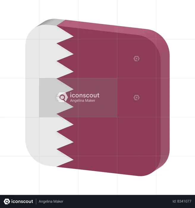 Drapeau du qatar Flag 3D Icon