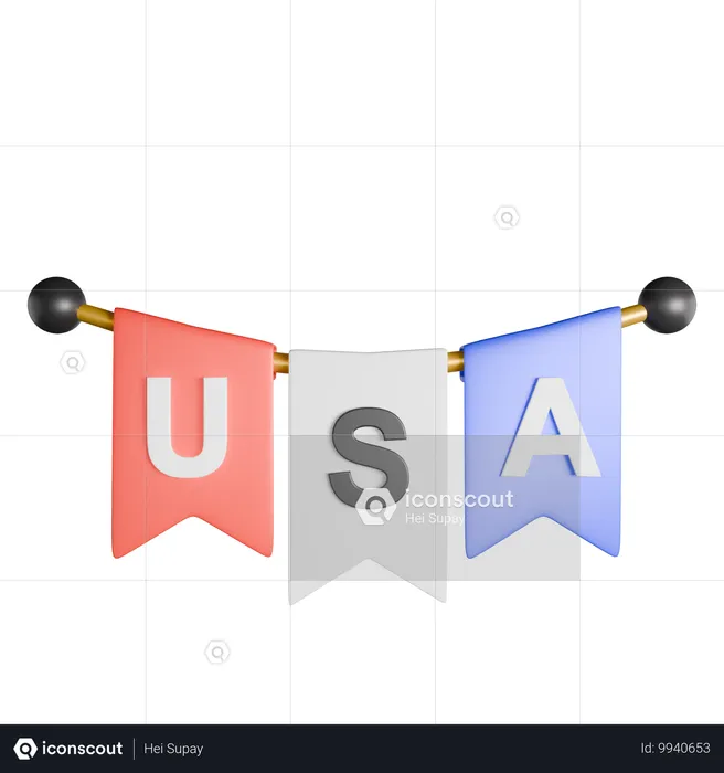 Un drapeau  3D Icon