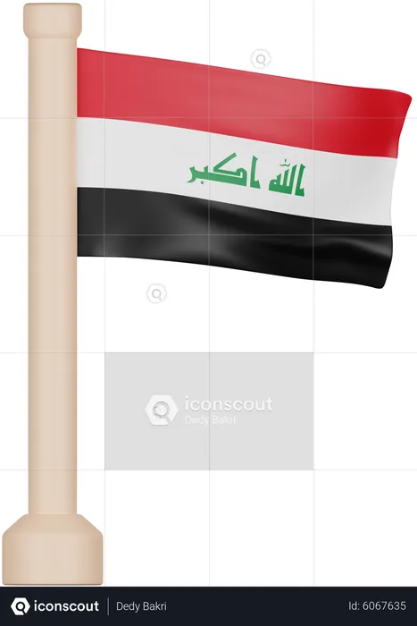 Drapeau de l'Irak Flag 3D Icon