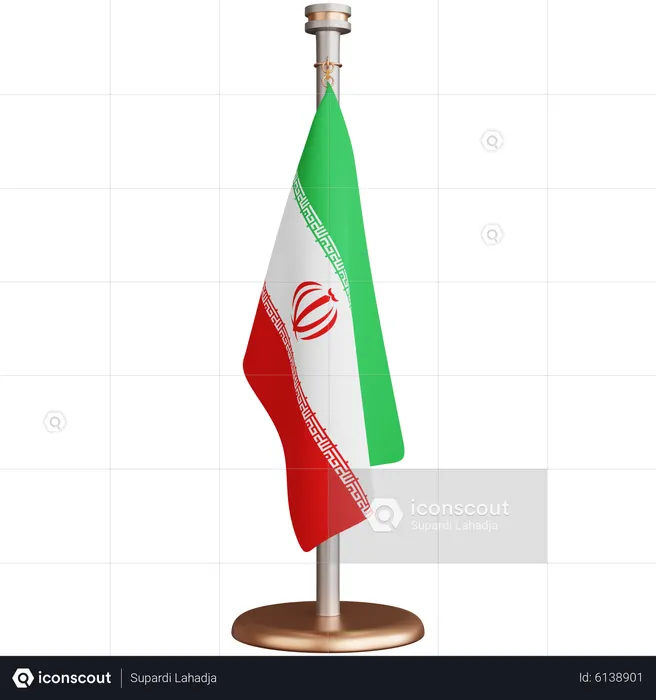 Drapeau iranien  3D Icon