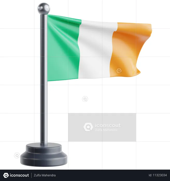 Drapeau Irlandais 2  3D Icon