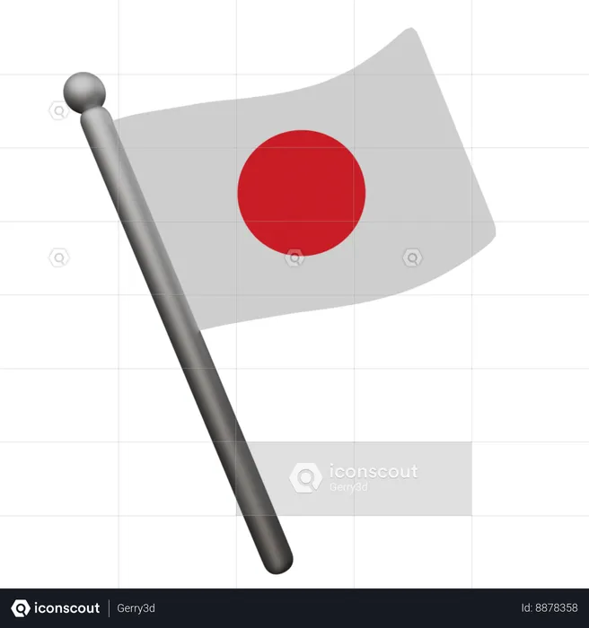 Drapeau du japon  3D Icon