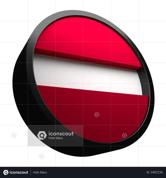 Drapeau de la Lettonie Flag 3D Flag