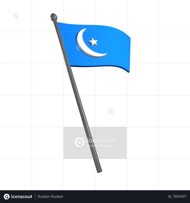 Drapeau national  3D Icon