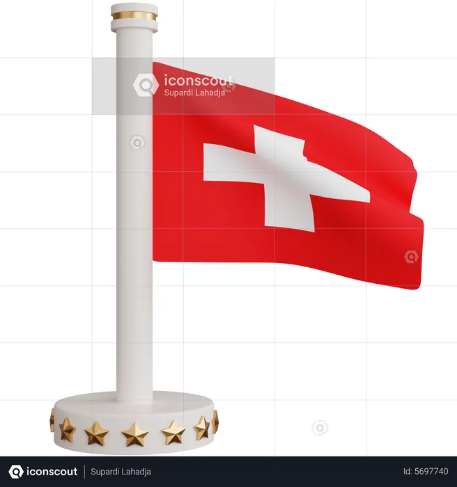 Drapeau national suisse Flag 3D Icon