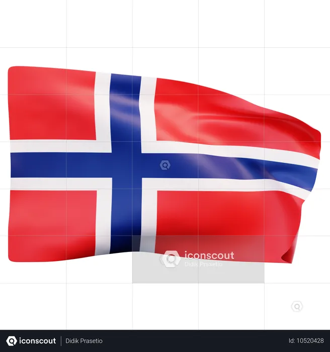 Drapeau de la Norvège Flag 3D Icon