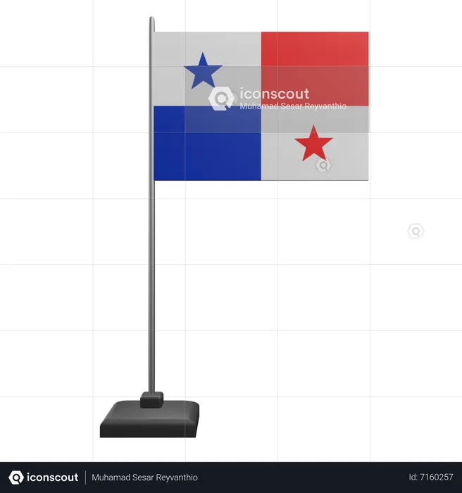 Drapeau panaméen Flag 3D Icon